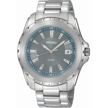 Seiko Steel 3-Hand Date Blue Dial Men's Watch SGEE71