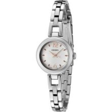 Seiko SXGN79 Stainless Steel Dress Quartz Rose Two Tone Dial