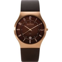 Skagen Gents Watch Slimline Leather 233Xxlrld