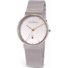 Skagen Men's 355LGSC Stainless-Steel Quartz Watch with Silver Dial