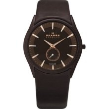 Skagen Men's 808xldld Stainless Steel Brown Dial Watch