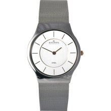 Skagen Men's Mesh Two-Tone/White Dial Watch - 233LGSC