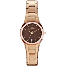 Skagen Women's Goldtone Linked Bracelet Watch ...