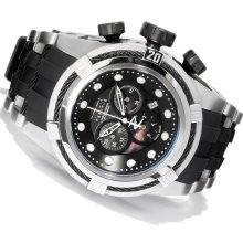 Stainless Steel Case And Bracelet Black Mother Of Pearl Dial Chronogra