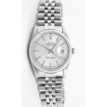 Stainless Steel Datejust Model Jubilee Band White Stick Dial