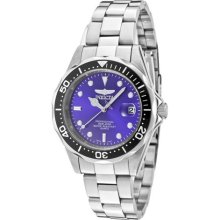 Stainless Steel Pro Diver Purple Dial Date Display