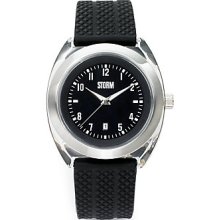 Storm Pop Stainless Steel & Rubber Watch/Black - Black