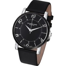 Stuhrling Original Men's Corona Ultra Thin Leather Strap Watch