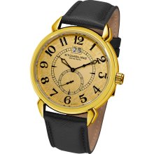 Stuhrling Original Men's Eternity Swiss Quartz Black Leather Strap Watch (Stuhrling Original Men's Watch)