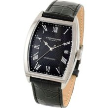 Stuhrling Original Men's Park Avenue Quartz Leather Strap Watch