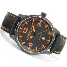 Stuhrling Original Men's Tuskegee Flier Automatic Leather Strap Watch