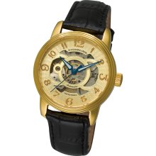 Stuhrling Original Women's Classic Oracle Gold Tone Automatic Skeleton Gold Tone