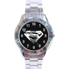 Superman Logo Stainless Steel Analogue Menâ€™s Watch