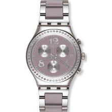 Swatch Secret Thought Beige Mauve Women's Watch YCS562G