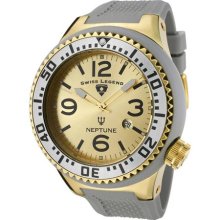 SWISS LEGEND Men's Neptune Grey Dial Grey Rubber