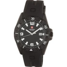 Swiss Military Calibre Marine Men's Black Dial Black Rubber Band ...