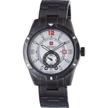 Swiss Military Calibre Men's Watch 06-5r5-04-001 Round White Dial Grey Bracelet