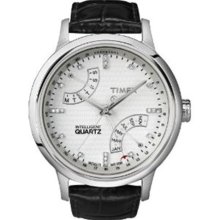 Timex Intelligent Quartz T Perpetual Calendar White Leather Ladies