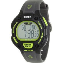 Timex IRONMAN Traditional 30-Lap Full-Size Black/Green Resin Strap Watch Digital Watches : One Size