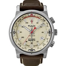 Timex Men's Intelligent Quartz Compass with Sesame Dial and Brown