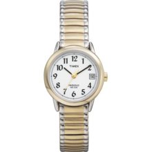 Timex T2H381 Women's Easy Reader White Dial Two Tone Stainless Steel E