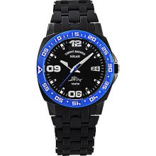 Tommy Bahama RLX3013 Black Relax Reef Diver Resin Link Bracelet Blue