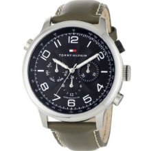 Tommy Hilfiger Olive Leather Mens Watch 1790792