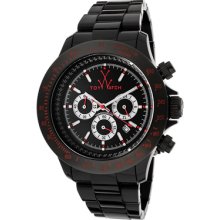 ToyWatch Watches Men's Chronograph Black Dial Black Polycarbonate Bla