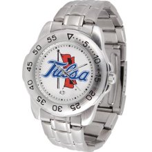 Tulsa Golden Hurricane Mens Sports Steel Watch