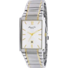 Two-Tone Kenneth Cole New York Rectangular Silver Dial Watch - Watches