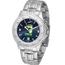 UNCW NC Wilmington Men's Stainless Steel Dress Watch