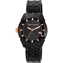 Vince Camuto Black The Colonel Watch