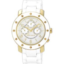 Vince Camuto Ceramic Bracelet Watch, 42mm White/ Gold