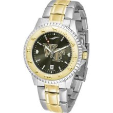 Wake Forest University Men's Stainless Steel and Gold Tone Watch