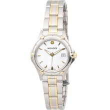 Wenger 70236 Women's White Dial Two Tone Stainless Steel Watch