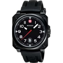 Wenger Men's Swiss AeroGraph Cockpit Black Strap Watch