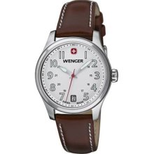 Wenger Women's Terragraph White Dial Brown Leather Watch - 0521.101