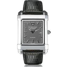 West Point Men's Gray Quad w/ Leather Strap