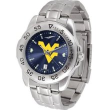 West Virginia Mountaineers Men's Stainless Steel Wristwatch