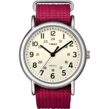 Wmns Weekender Watch Fuschia Nylon Strap