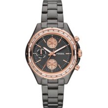 Women Fossil CH2825 Chronograph Stainless Steel Case and Bracelet