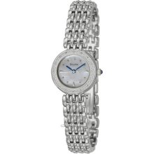 Women's Bulova Dress Diamond Watch 96r150 Silver $375