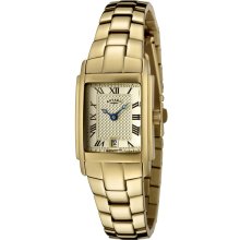 Women's Champagne Textured Dial Gold Ion Plated Stainless Steel