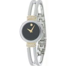 Women's Harmony Two Tone Stainless Steel Black Dial with Diamonds