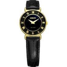 Women's J2.039.S Roma 24 mm Gold PVD Black Dial Roman Numeral Leather