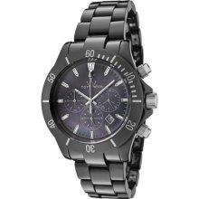 Women's Mavi Ceramic Black Mother Of Pearl Dial Chronograph Black ...