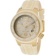 Women's Neptune (40 mm) Beige Dial Beige Silicone ...