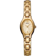 Women's Stainless Steel Gold Tone Champagne dial