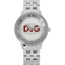 Women's Stainless Steel Prime Time White Dial with Crystals