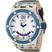 ZWI Group 10101 RESERVE Subaqua Specialty Gent with strap - SS case with IP blue bezeland#44; silver stamp dial with blue indexand#44; Black strap